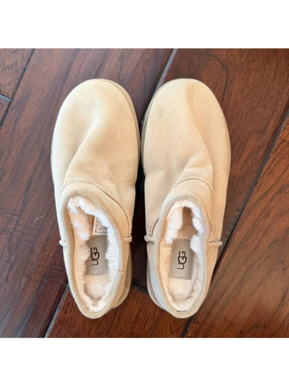 UGG Classic Micro Suede Shearling Lined Boots Sand Color Size 7 NWOT